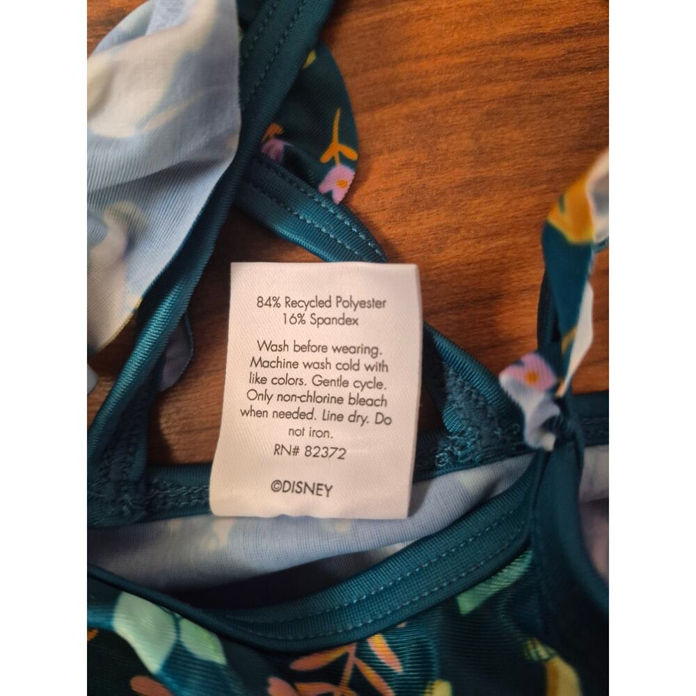 Disney Swimwear Girls Size 3T Lion King Blue Yellow Raceback Ruffle Tankini 8238 - Picture 5 of 8